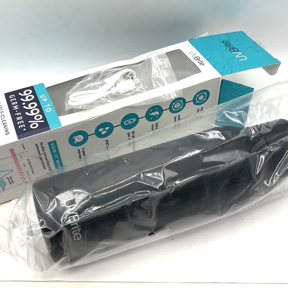 UVBrite UV Self Cleaning Water Purifying Bottle Insulated Turquoise 18.6 oz  NEW - Picture 2 of 2